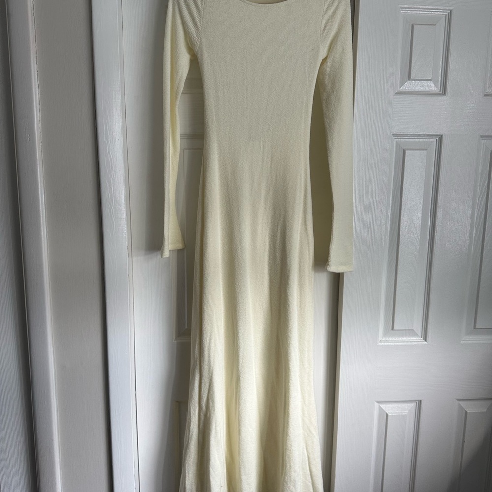 Princess Polly Snyder Maxi Dress - Cream Long Sleeve